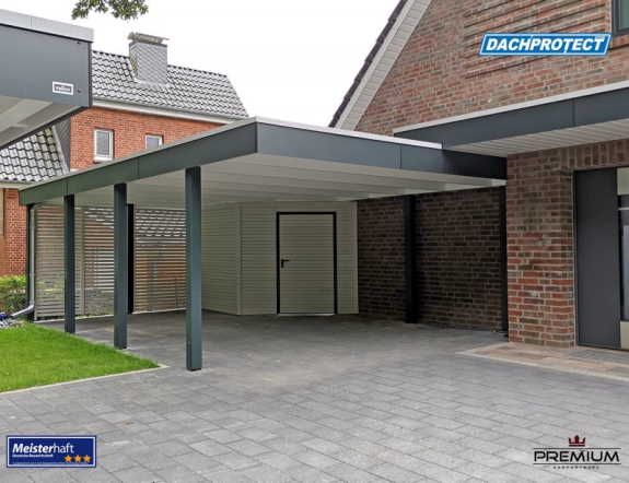 Anbau Carport mit EPDM Dachfolie Anbau Carport mit EPDM Dachfolie