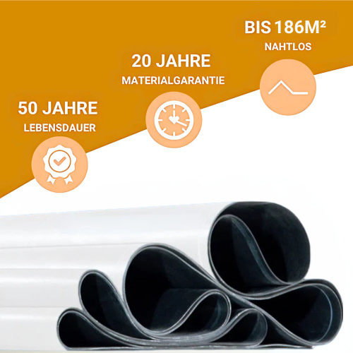 DACHPROTECT EPDM Dachbahn WEIß; Stärke 1,5 mm