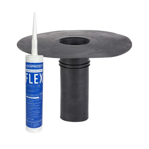 SET: 1 x DACHPROTECT Dachgully DN50 bis DN150 1 x DACHPROTECT EPDM Anschlusskleber FLEX 290ml