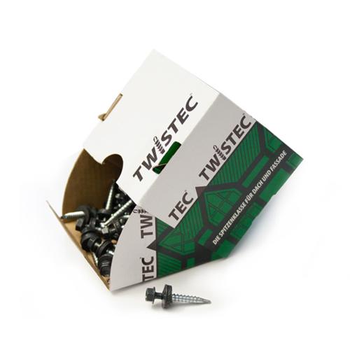 Twistec Trapezblechschraube RAL 7016 4,8x35 mm inkl EPDM-Dichtscheibe Karton