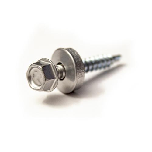 Preview: Twistec Trapezblechschraube RAL 9006 4,8x35 mm inkl EPDM-Dichtscheibe