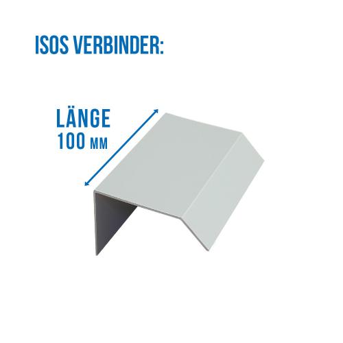 Preview: Verbinder ISOS Silber RAL 9006 Schenkellänge 10cm