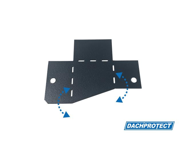 Preview: Endkappe CUBE Anthrazit RAL 7016 Schnitt