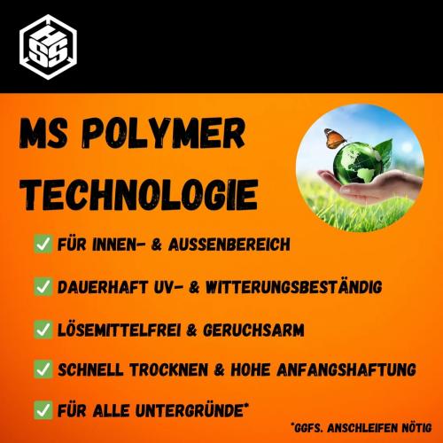 Preview: Montagekleber TURBO 290 ml in Weiß und Schwarz Vorteile