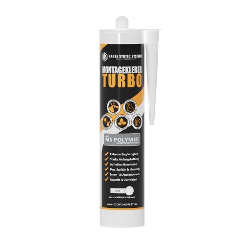 Montagekleber TURBO 290 ml in Weiß und Schwarz