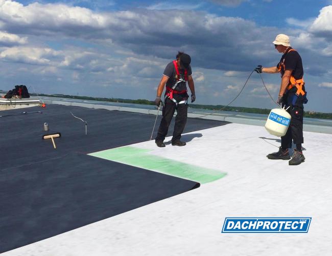 Preview: EPDM Flächenkleber SprayBond für Randbereiche und Aufkantungen auf Flachdächern