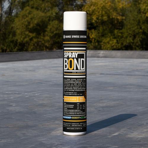 Preview: EPDM Kontaktkleber SprayBond 750 ml Sprühdose auf dem Dach