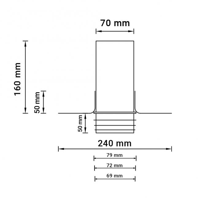 Aufstockelement DN110-125