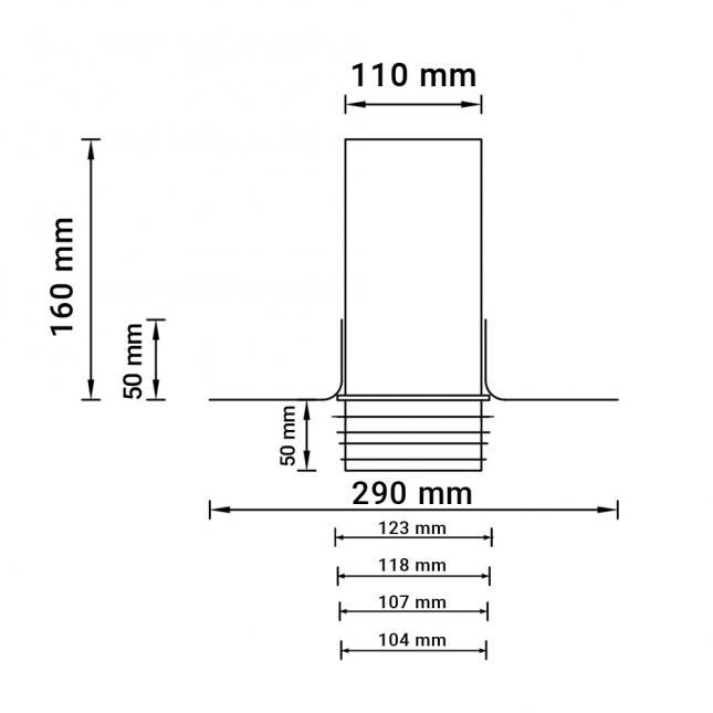 Aufstockelement DN110-125