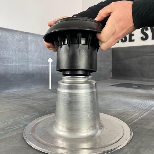 Entlüfteraufsatz, windbetrieben für Flachdachentlüfter DN90-100