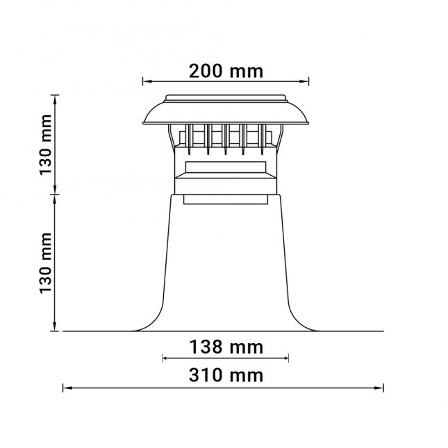 Flachdachentlüfter DN90-100