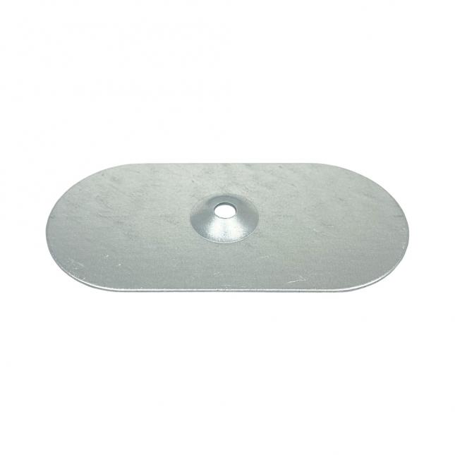 Befestigungsteller 80x40 mm verzinkt für EPDM Randfixierung