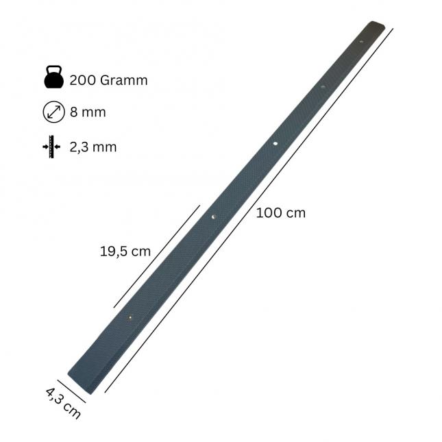 Länge: 100cm Bauhöhe: 43mm