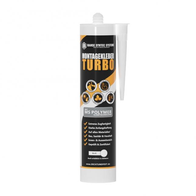 Montagekleber TURBO 290 ml in Weiß und Schwarz
